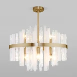 Потолочная люстра Wi-Fi на штанге Bogate's Hollis 368/9 Smart латунь (220V, управление смартфоном, голосовое управление, умный дом - Minimir Home, Алиса, Маруся, Салют)