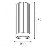 Точечный светильник накладной Wolta WSL-GU10/19G под лампу GU10 Графит LUXOR