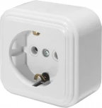 Розетка с заземлением (белый) Stekker Брест 39689