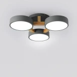 Потолочная люстра Joist 3 Gray Imperiumloft Joist01 (178321-26) (LED, 220V, пульт управления, круглые)