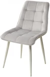 Стул CHIC BLUVEL-03 светло-серый/ 1981-04 галечный/ белый каркас