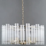 Подвесная люстра ILLUMICO IL0686-6PSQ-24 AB LYRA (220V, хрусталь, на цепи)