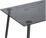 Стеклянный стол Woodville Smoke 120х80х75 clear gray / black 15551