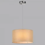 Подвесной светильник Lumion Nikki 8250/2 никель/бежевый, металл/текстиль Е27 2*60W 220V (на проводе, круглые)