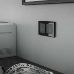 Сенсорный выключатель двухклавишный с подсветкой 1000 Вт (черный) Werkel W4520008 (a057679)