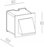 Уличный настенный светильник Oasis Light TUBE LED W78029 S (220V, IP54)