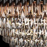 Подвесная люстра каскадная большая Loft It Eclair 10206/1000 (220V, хрусталь, на цепи)