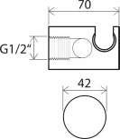 Шланговое подключение Ravak 706.00 держатель для душа