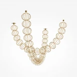 Подвесной светильник Maytoni Golden Cage MOD216PL-L42G3K (LED, 220V, на проводе, шарики)