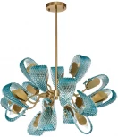 Потолочная люстра на штанге Fless V000341 (11033/18R Blue)