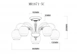 Потолочная люстра MyFar Nika MR1671-5C (220V)