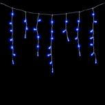 Гирлянда Бахрома с Колпачком 3,1 x 0,5 м Синяя 220В, 120 LED, Провод Прозрачный ПВХ, IP65