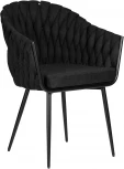 Стул обеденный DOBRIN MATILDA (черная ткань (LAR 275-50)) 9691-LM MATILDA, цвет сиденья черная 275-50), основания черный