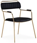 Кресло Woodville Aspen black / gold 15652