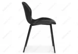 Стул Woodville на металлокаркасе Вальд экокожа черный / черный глянец 464190