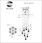 Подвесной светильник каскадный Sollen SL6111.203.07 ST Luce (регулировка яркости, LED, 220V, на проводе)