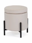 Пуф MyFar Фрэнк с ящиком светло-бежевый велюр MF1022-1