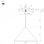 Подвесной светильник SP-MAKOTO-R550-14W Warm3000 (WH, 36 deg, 230V, TRIAC) (Arlight, IP20 Металл) 054410 (LED, на проводе)