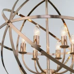 Подвесная люстра Wi-Fi Eurosvet Santi 60139/6 золото (220V, управление смартфоном, голосовое управление, умный дом - Minimir Home, Алиса, Маруся, Салют, на цепи, шар)