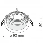 Встраиваемый светильник Atom GU10 1x50Вт Maytoni Technical DL025-2-01B (220V)
