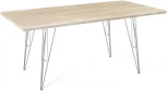 Стол SHT-TU10/120/80 МДФ хром лак/дуб сонома светлый Sheffilton SHT-TU10 2145128201