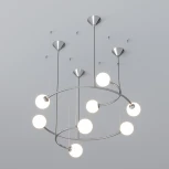 Умная подвесная люстра Bogate's Brook 360/8 хром (220V, на тросе, шарики, солнечная система)