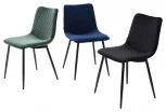 Обеденный стул M-City TINTIN BLUVEL-78 GREEN / черный каркас
