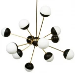 Потолочная люстра на штанге Rewire Custom Orb Chandelier In 1950 ImperiumLoft 40.1328.Mt.20.Ch (74932-22) (LED, 220V, шар)