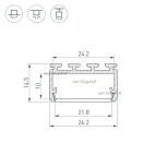 Профиль PLS-LOCK-H15-2000 ANOD (Алюминий) 027737 Arlight
