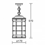 Уличный светильник подвесной Oasis Light 81205 Bl (220V, на цепи, IP44)