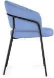 Стул Woodville на металлокаркасе Лео голубой / черный 551056