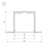 Профиль ARH-POWER-F-W35-2000 ANOD (Алюминий) 016139 Arlight