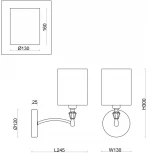 Бра Freya Riverside FR1007WL-01N (220V)