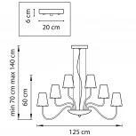 Подвесная большая люстра Lightstar Diafano 758214 (220V, на тросе)