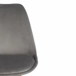 Стул TULIP SOFT BAR (mod. 75) светло-серый (HLR19)/натуральный (вельвет/дерево)