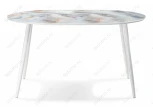 Стеклянный стол Woodville Кловис кианит / белый 474328