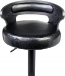 Стул барный DOBRIN FRED BLACK (чёрное дерево, чёрный) 1018_BlackBase-LMZ BLACK, цвет сиденья черный, каркаса черное основания черный