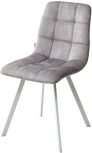 Стул CHILLI SQUARE PK6015-03 (VBP203) античный cеребристо-серый, велюр/ белый каркас