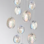 Подвесная люстра каскадная Odeon Light Mussels 5039/11 черный/перламутровый/металл/стекло G9 11*40W (220V, на проводе)