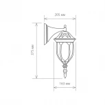Настенный фонарь уличный Elektrostandard Feliz GL 1002D черное золото