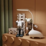 Настольная лампа на гибкой ножке с аккумулятором Gauss Qplus GT7011 6W 330lm 2700-6000K 5V Li-ion 1200mA диммируемый LED (регулировка яркости, для детской, сенсорный выключатель)