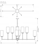 Потолочная люстра на штанге Kutek EMPOLI EMP-ZWL-8(Z) (220V)