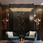 Подвесная люстра каскадная большая Loft It Eclair 10206/1200R (220V, хрусталь)