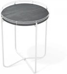 Столик журнальный Sheffilton SHT-CT20 каменный уголь/белый муар от фабрики Sheffilton