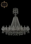 Подвесная большая люстра Art Classic 11.25 11.25.24.530.XL-151.Cr.Sp (220V, хрусталь, на цепи, подсвечник, свеча)