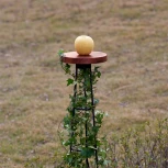 Уличный встраиваемый в грунт светильник со столиком Odeon Light Liana 7108/15GL окраш. под дерево/металл LED 12W 220V (IP65)