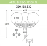 Наземный фонарь Fumagalli GLOBE 300 G30.158.S30.BXF1R (220V, фонарь, шар, IP55)