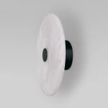 Светодиодный настенный светильник Eurosvet Thasos 40341 LED черный с мраморным рассеивателем (220V, круглые)