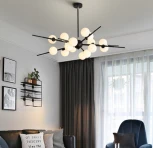 Потолочная люстра на штанге Cherry Bomb 16 Balls Black ImperiumLoft 40.2723-0 (148017-22) (220V, шарики)