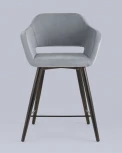 Стул полубарный Stool Group Саймон велюр серый УТ000025169